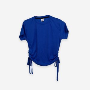 Rib Side Adjustable Royal Blue Color T-Shirt