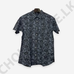 Ash and Black Printed Men's Shirt