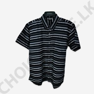 Men's Black Striped Shirt