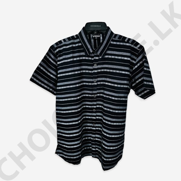 Men's Black Striped Shirt