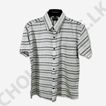 Men's White Striped Shirt