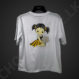 Oversized Baggy T-shirt Orange White