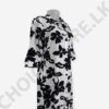 Long Sleeve Casual Lapel Button Shirt Dress White And Black - Image 3