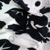 Long Sleeve Casual Lapel Button Shirt Dress White And Black - Image 4