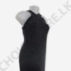 Halter Neck Midi Party Black Color Dress - Image 4