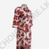 Long Sleeve Casual Lapel Button Shirt Dress White And Pink - Image 4