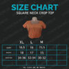 Square Neck Crop Top Light Gray Color - Image 2