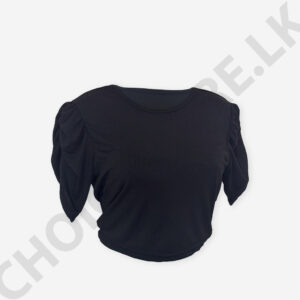 Puff  Sleeve Top Black Color