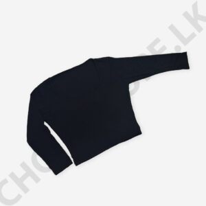 Square Neck Long Sleeve Crop Top Black Color