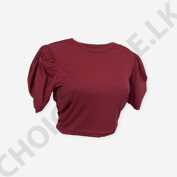 Puff  Sleeve Top Pink Color