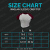 Raglan Sleeve Crop Top Maroon And White Color - Image 2