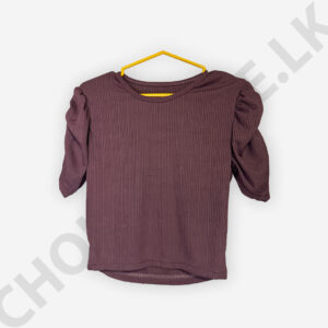 Puff  Sleeve Top Purple Color
