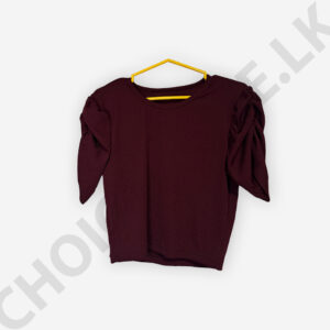 Puff  Sleeve Top Maroon Color