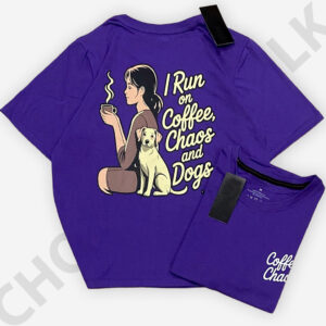 Baggy T Shirt with Back Printed Purple Color