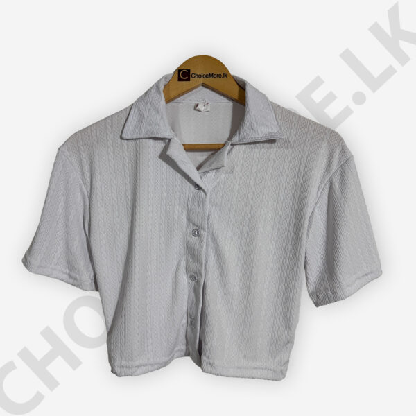 Button Front White Color Blouse