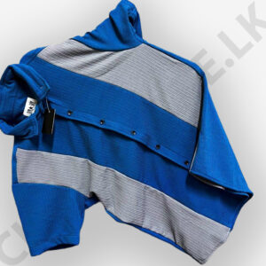 Men's Blue & Gray Collar T-Shirt