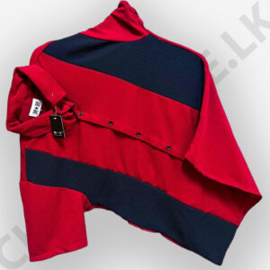 Men's Red & Black Collar T-Shirt