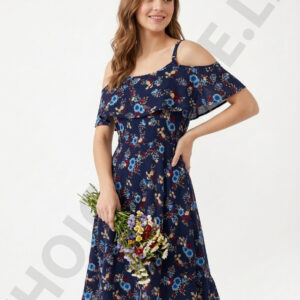 butterfly frock blue color