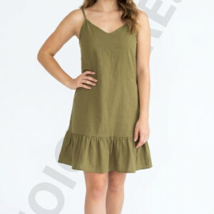 slip dress green color