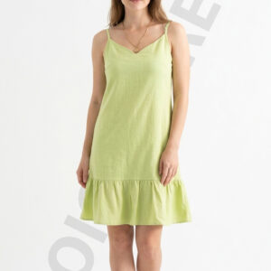 slip dress green color