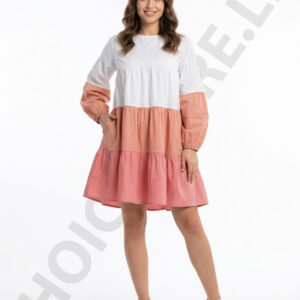 Home Page long sleeve short frock green color